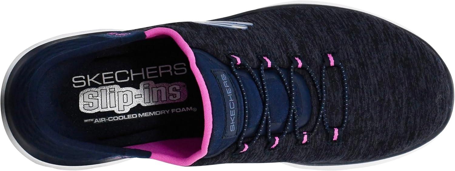 imageSkechers Womens Summits Dazzling Haze Hands Free Slip In SneakersNavyHot Pink