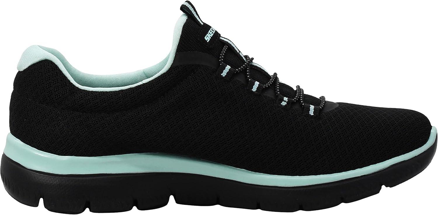imageSkechers Womens Summits SneakerBlackAqua
