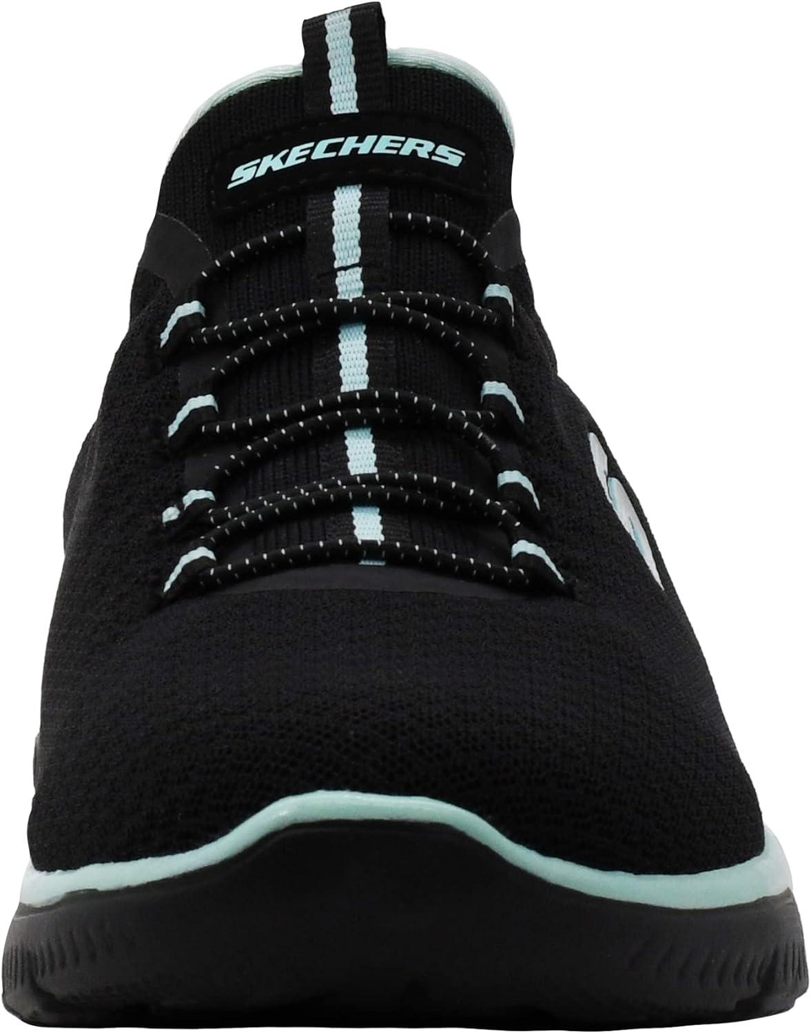 imageSkechers Womens Summits SneakerBlackAqua