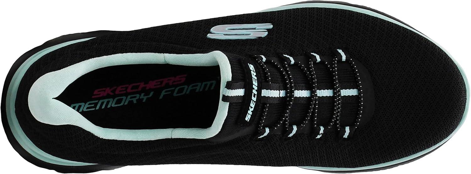 imageSkechers Womens Summits SneakerBlackAqua