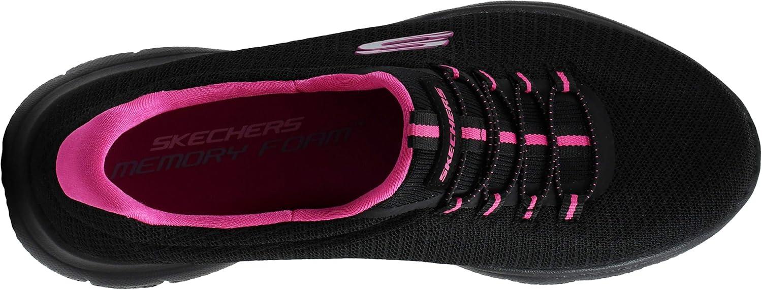 imageSkechers Womens Summits SneakerBlackFuchsia