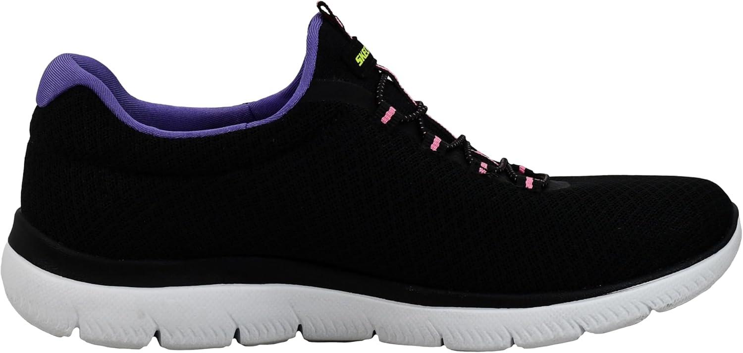 imageSkechers Womens Summits SneakerBlackPurple