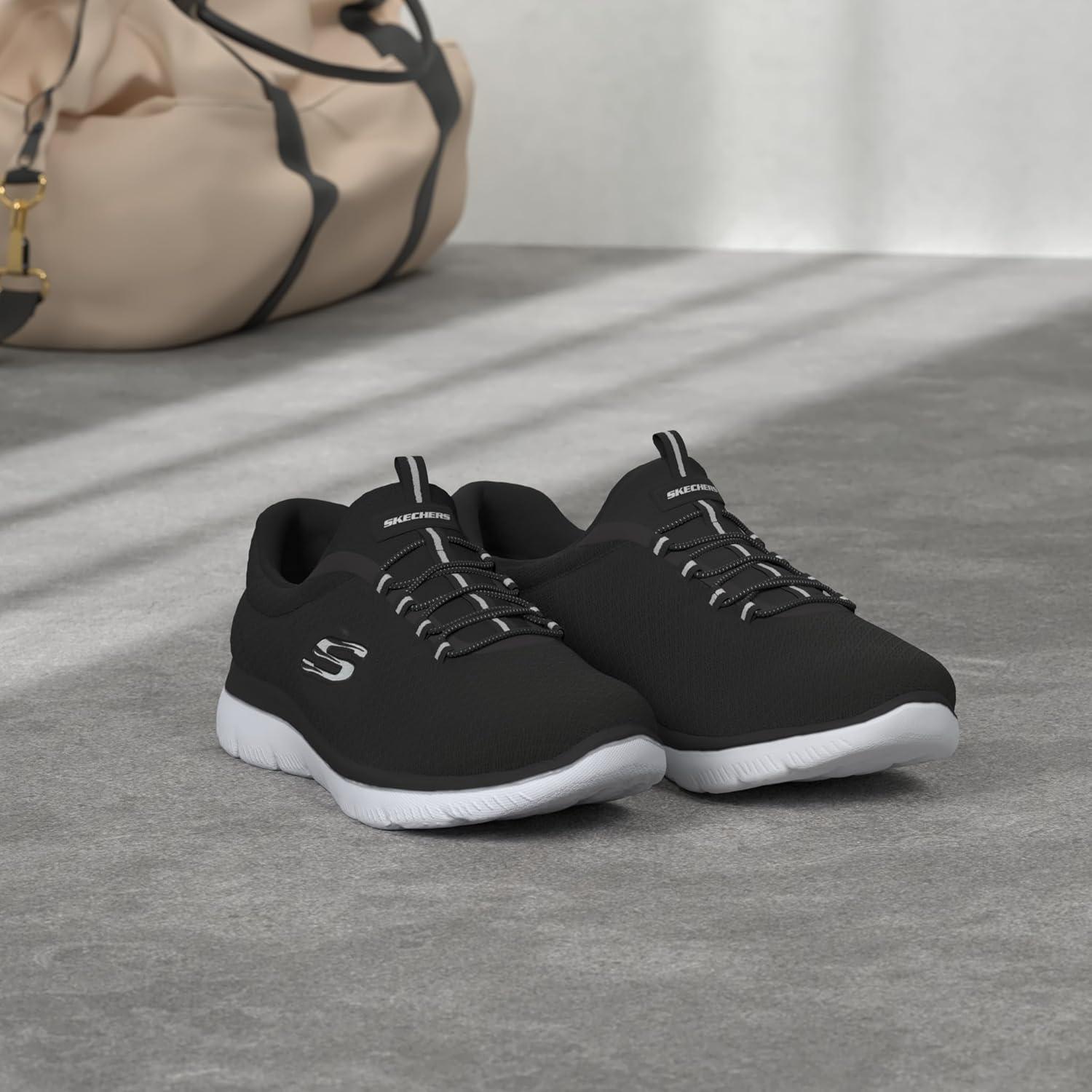 imageSkechers Womens Summits SneakerBlackWhite