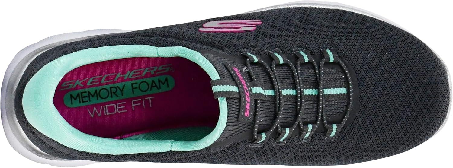 imageSkechers Womens Summits SneakerCharcoalGreen