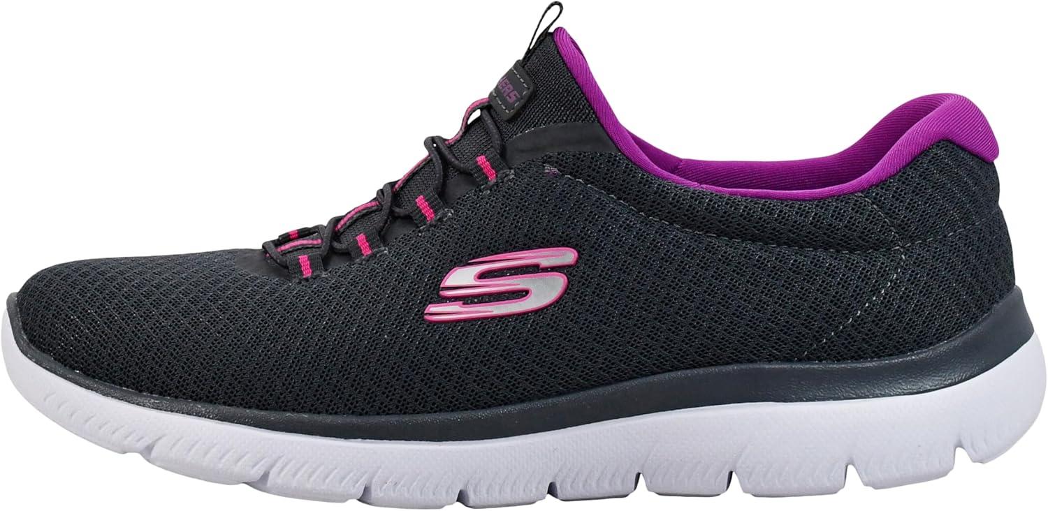 imageSkechers Womens Summits SneakerCharcoalPurple