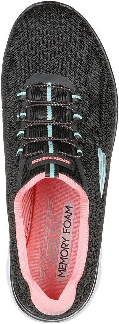 imageSkechers Womens Summitstop PlayerBlack Mesh Pink Trim