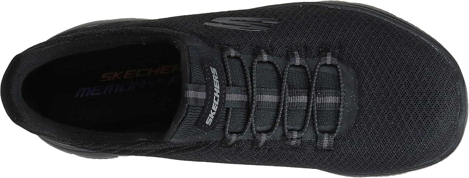imageSkechers Womens Summitstop PlayerBlack Mesh Pink Trim