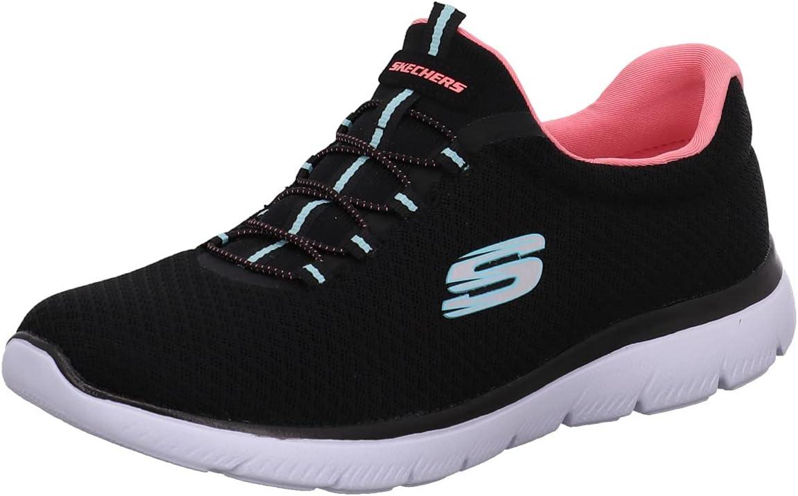 imageSkechers Womens Summitstop PlayerBlack Mesh Pink Trim