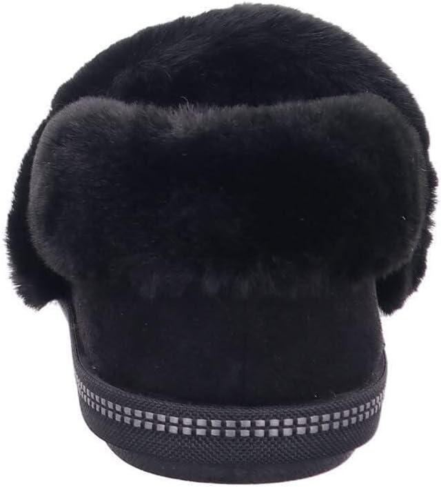 imageSkechers Womens Too Cozy SlipperBlack Microfiber Faux Fur Line