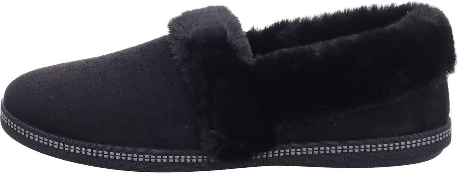imageSkechers Womens Too Cozy SlipperBlack Microfiber Faux Fur Line