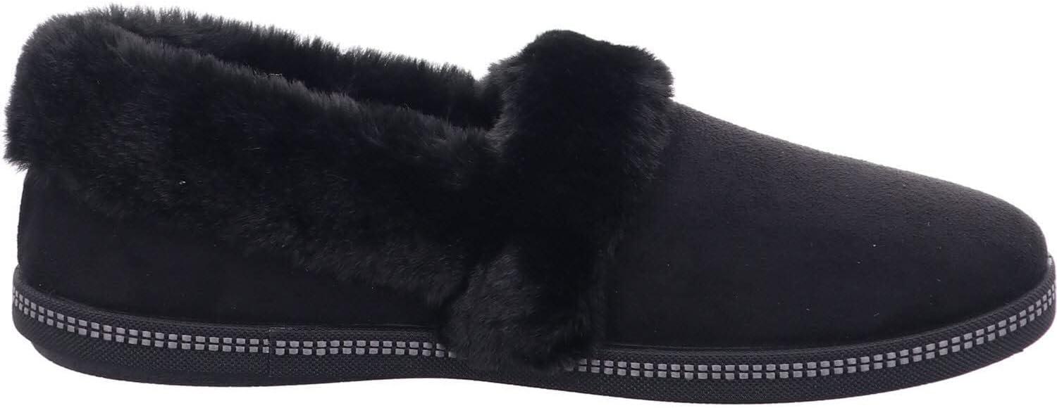 imageSkechers Womens Too Cozy SlipperBlack Microfiber Faux Fur Line