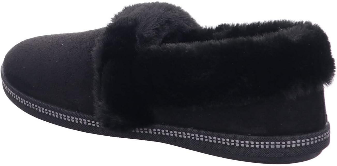 imageSkechers Womens Too Cozy SlipperBlack Microfiber Faux Fur Line