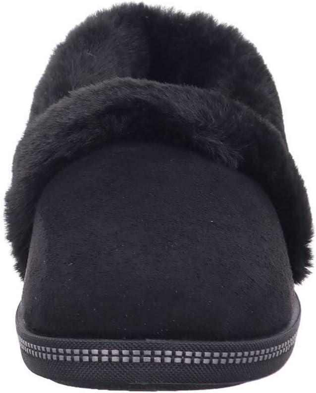 imageSkechers Womens Too Cozy SlipperBlack Microfiber Faux Fur Line