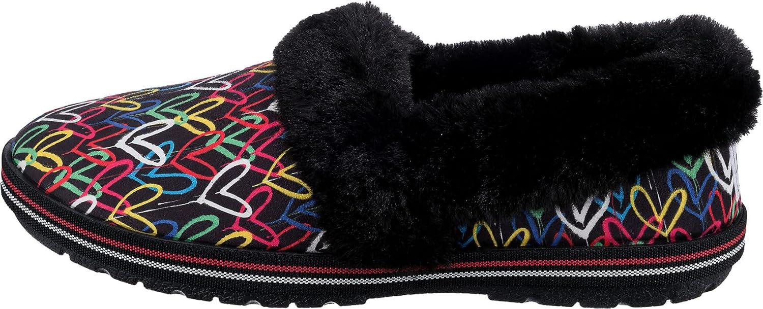 imageSkechers Womens Too Cozy SlipperBlack Multi Microfiber Suede