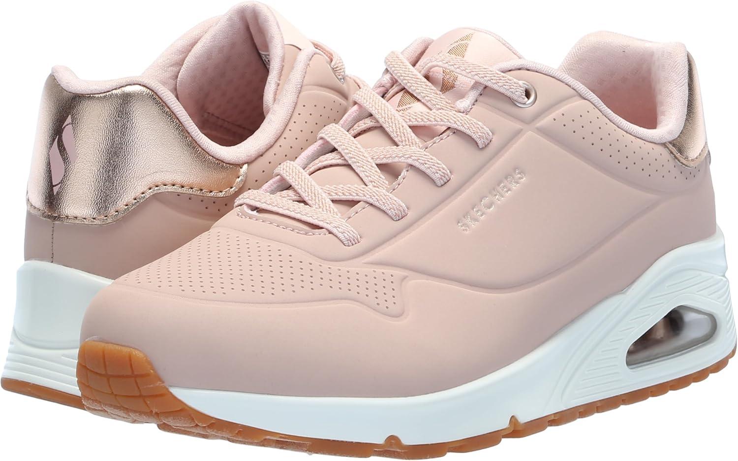 imageSkechers Womens Uno Shimmer Away Wedge Slipon Fashion SneakersBlush