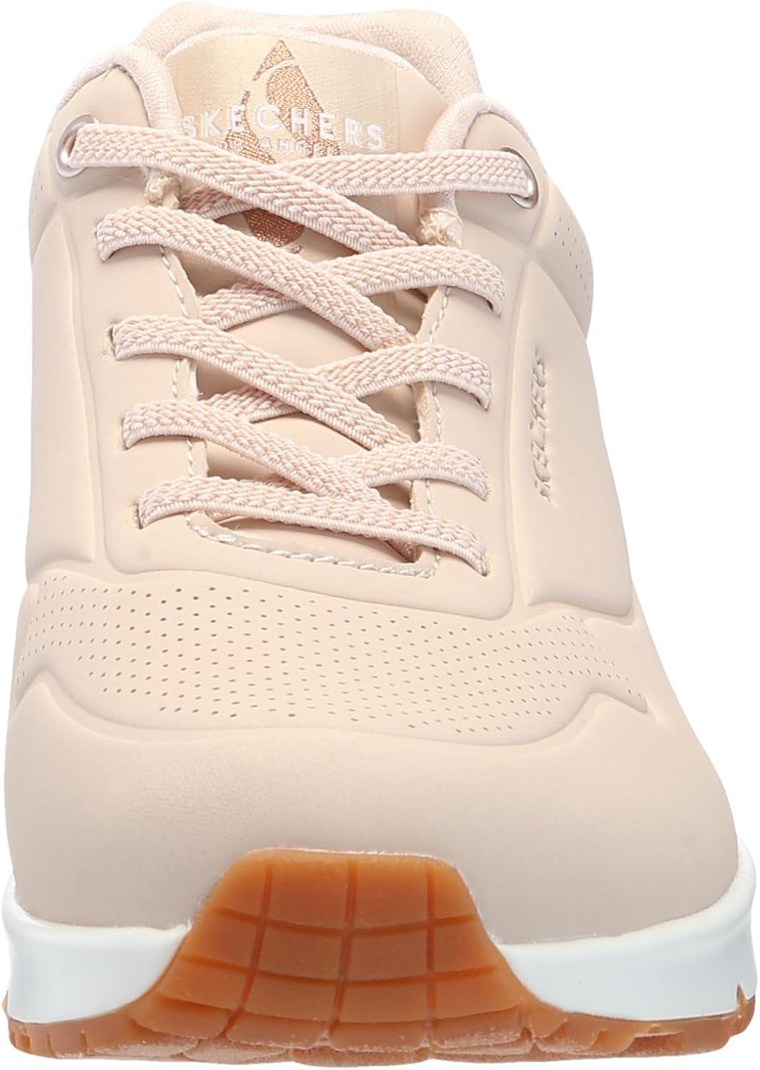 imageSkechers Womens Uno Shimmer Away Wedge Slipon Fashion SneakersNatural