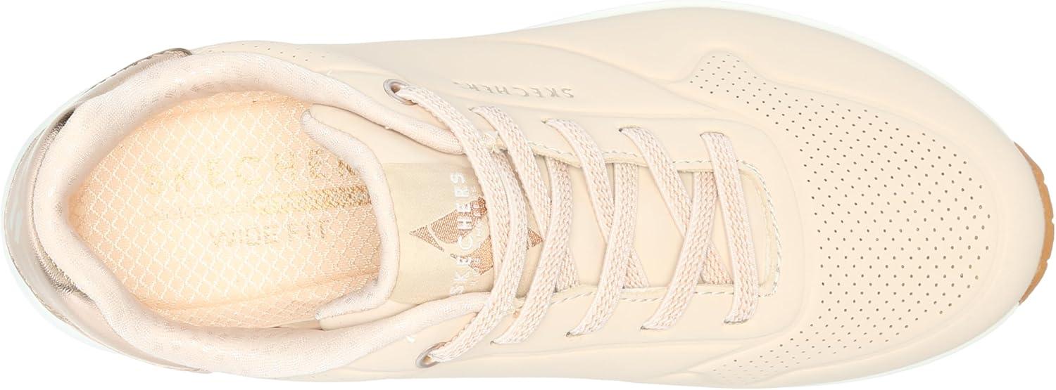 imageSkechers Womens Uno Shimmer Away Wedge Slipon Fashion SneakersNatural