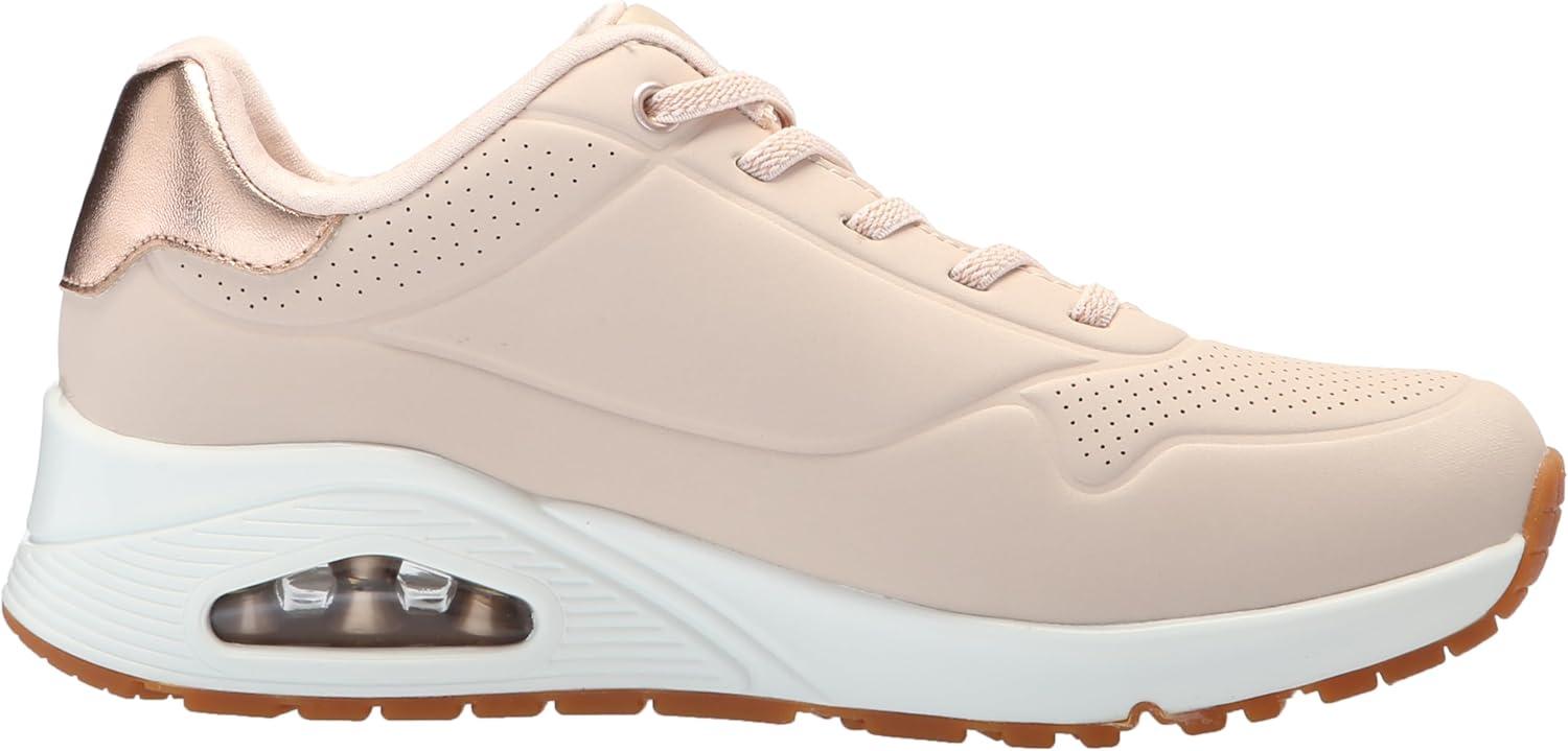 imageSkechers Womens Uno Shimmer Away Wedge Slipon Fashion SneakersNatural