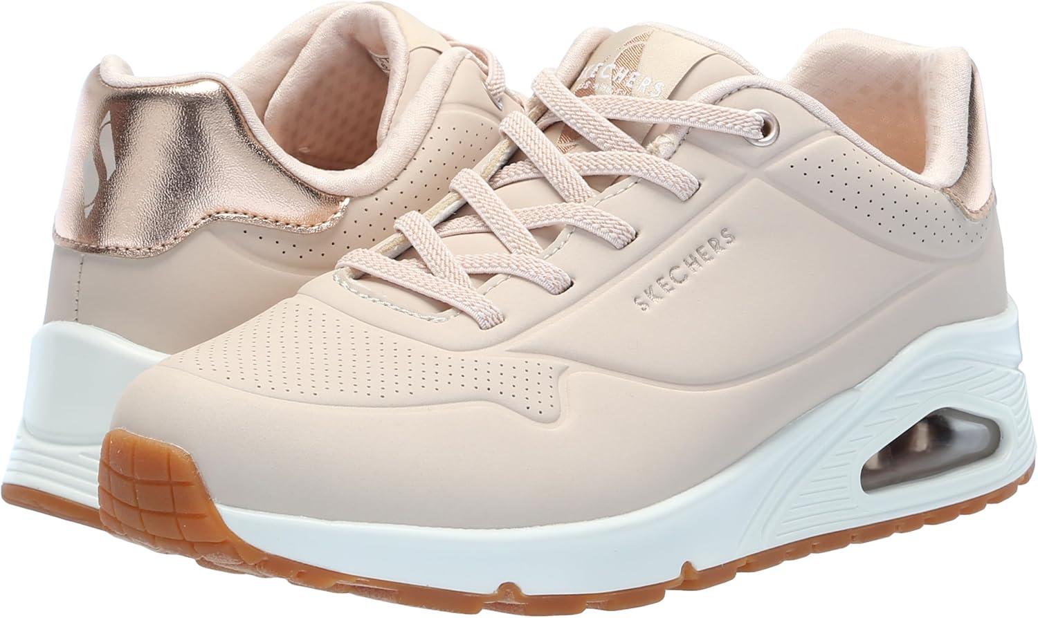 imageSkechers Womens Uno Shimmer Away Wedge Slipon Fashion SneakersNatural