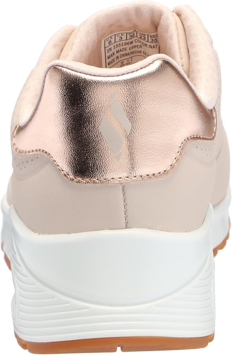 imageSkechers Womens Uno Shimmer Away Wedge Slipon Fashion SneakersNatural