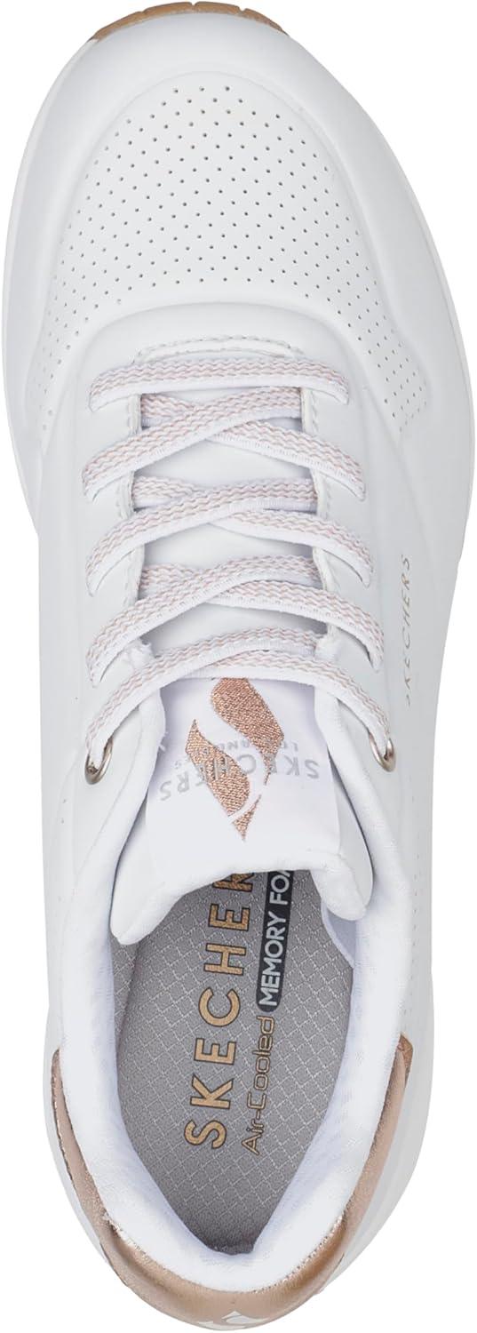 imageSkechers Womens Uno Shimmer Away Wedge Slipon Fashion SneakersWhite