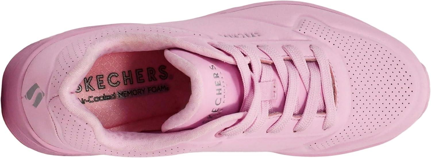 imageSkechers Womens UnoNight Shades Sneaker AirCooled Memory Foam SkechAir Midsole Durabuck UpperLight Pink