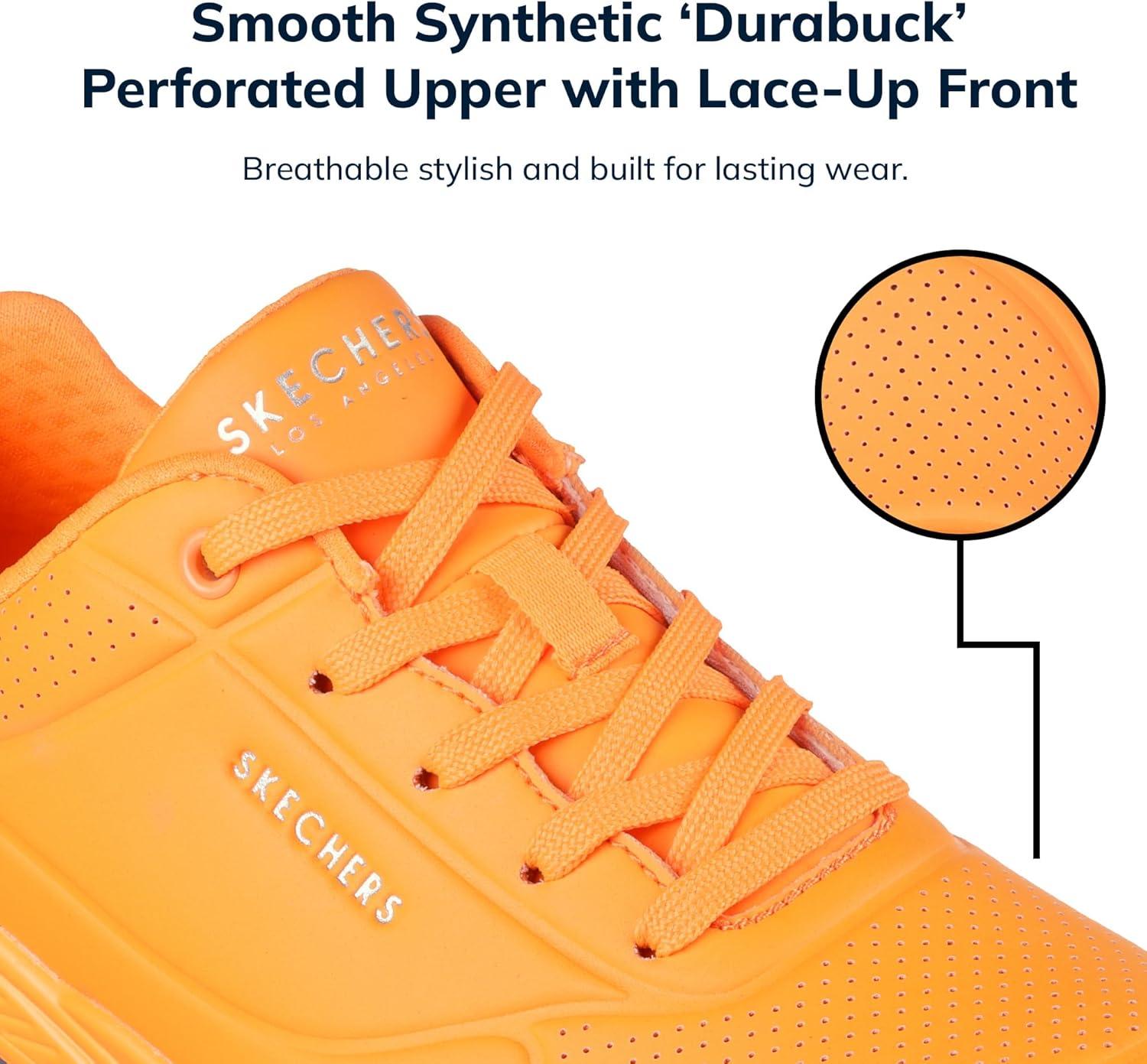 imageSkechers Womens UnoNight Shades Sneaker AirCooled Memory Foam SkechAir Midsole Durabuck UpperOrange