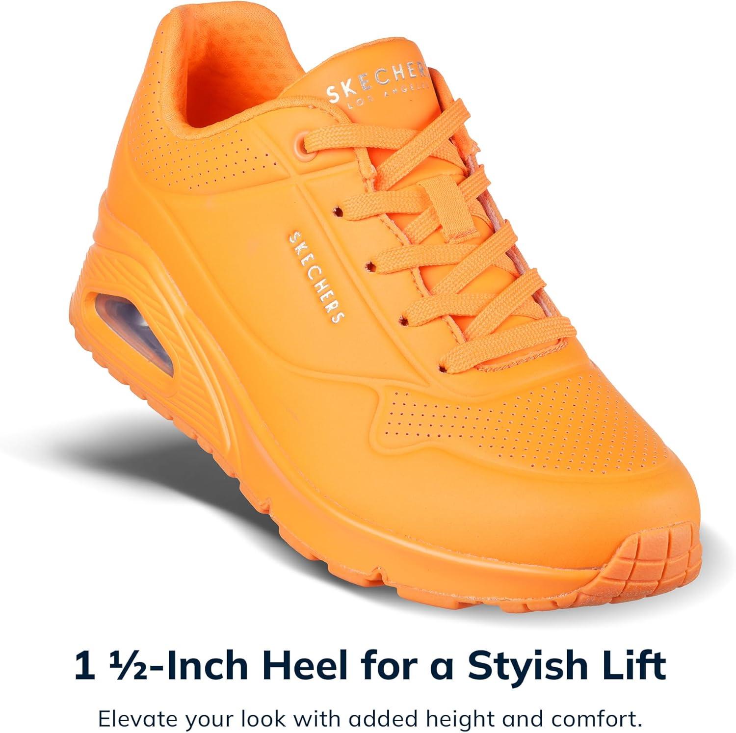 imageSkechers Womens UnoNight Shades Sneaker AirCooled Memory Foam SkechAir Midsole Durabuck UpperOrange