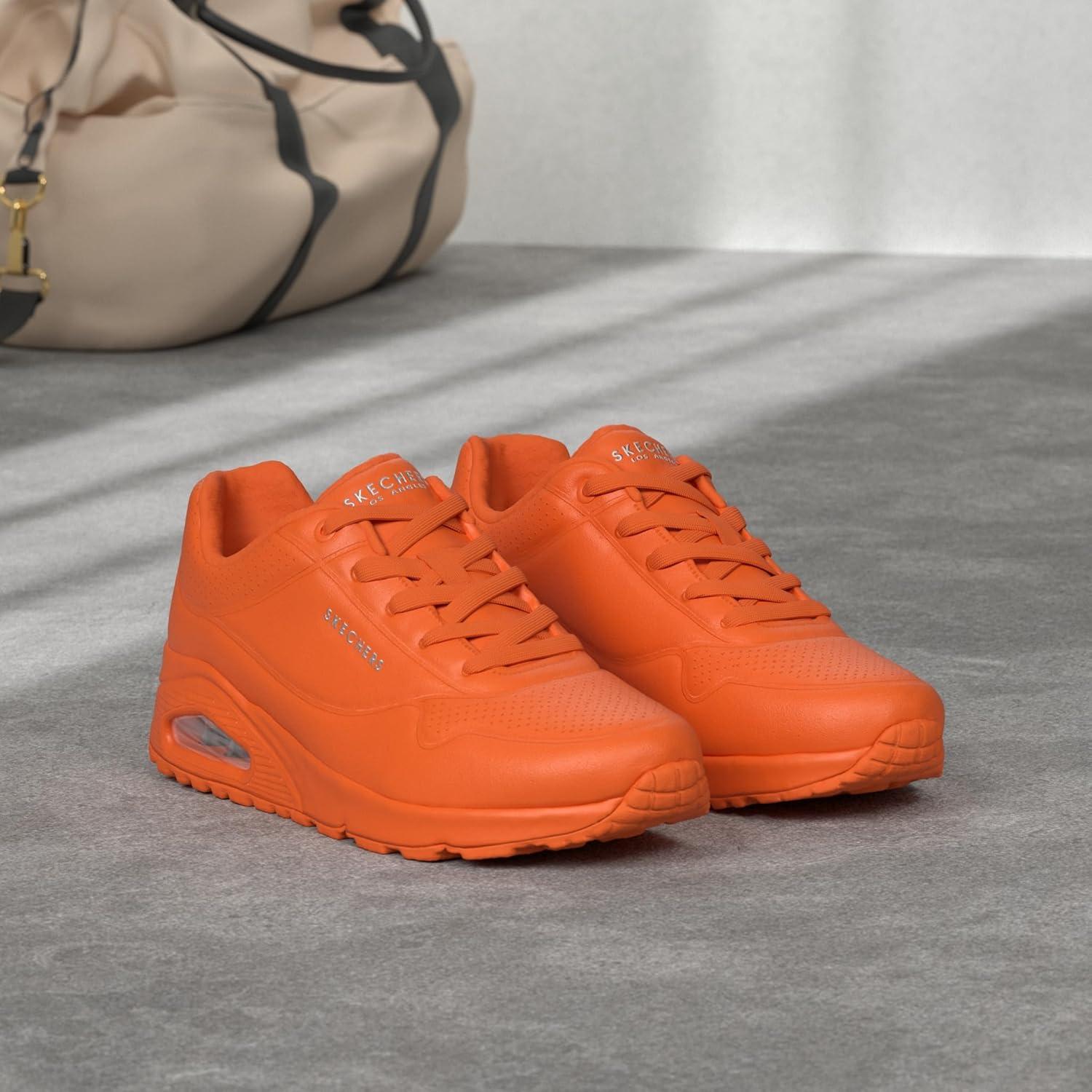 imageSkechers Womens UnoNight Shades Sneaker AirCooled Memory Foam SkechAir Midsole Durabuck UpperOrange