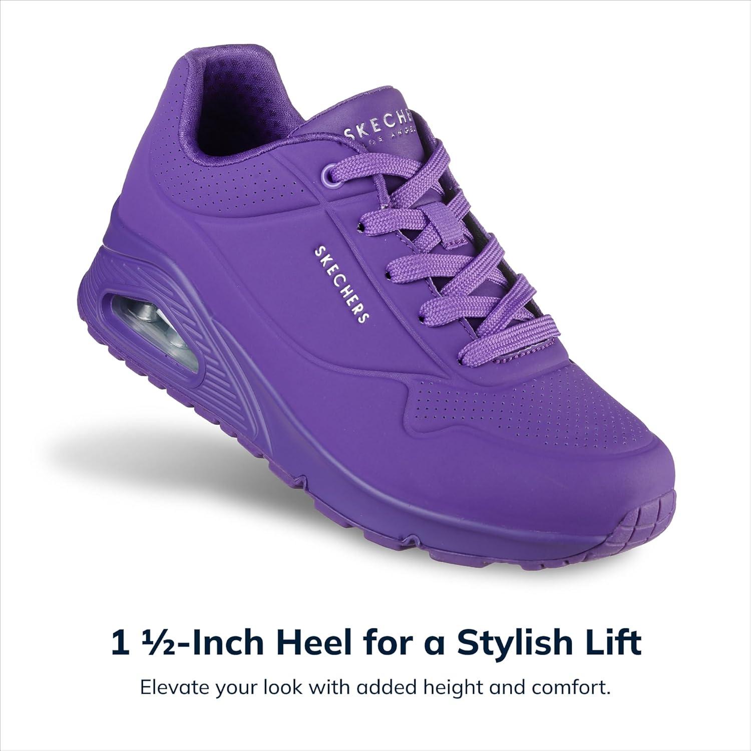 imageSkechers Womens UnoNight Shades Sneaker AirCooled Memory Foam SkechAir Midsole Durabuck UpperPurple