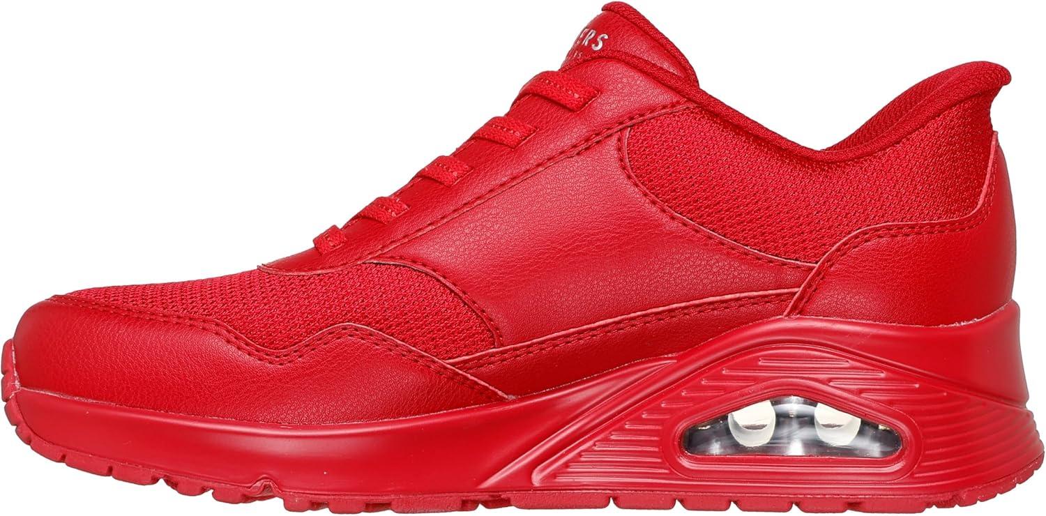 imageSkechers Womens UnoNight Shades Sneaker AirCooled Memory Foam SkechAir Midsole Durabuck UpperRed Banksia