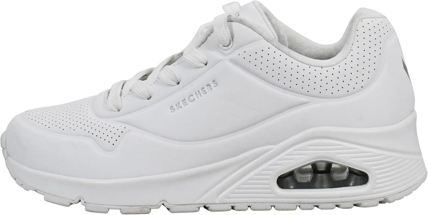 imageSkechers Womens UnoNight Shades Sneaker AirCooled Memory Foam SkechAir Midsole Durabuck UpperWhite