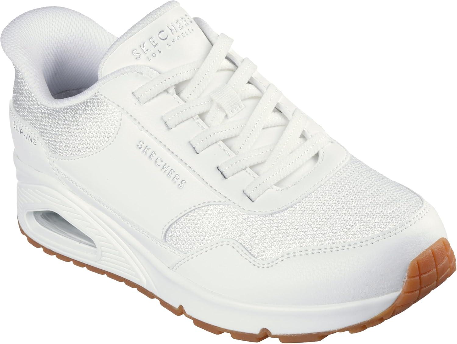 imageSkechers Womens UnoNight Shades Sneaker AirCooled Memory Foam SkechAir Midsole Durabuck UpperWhite Banksia