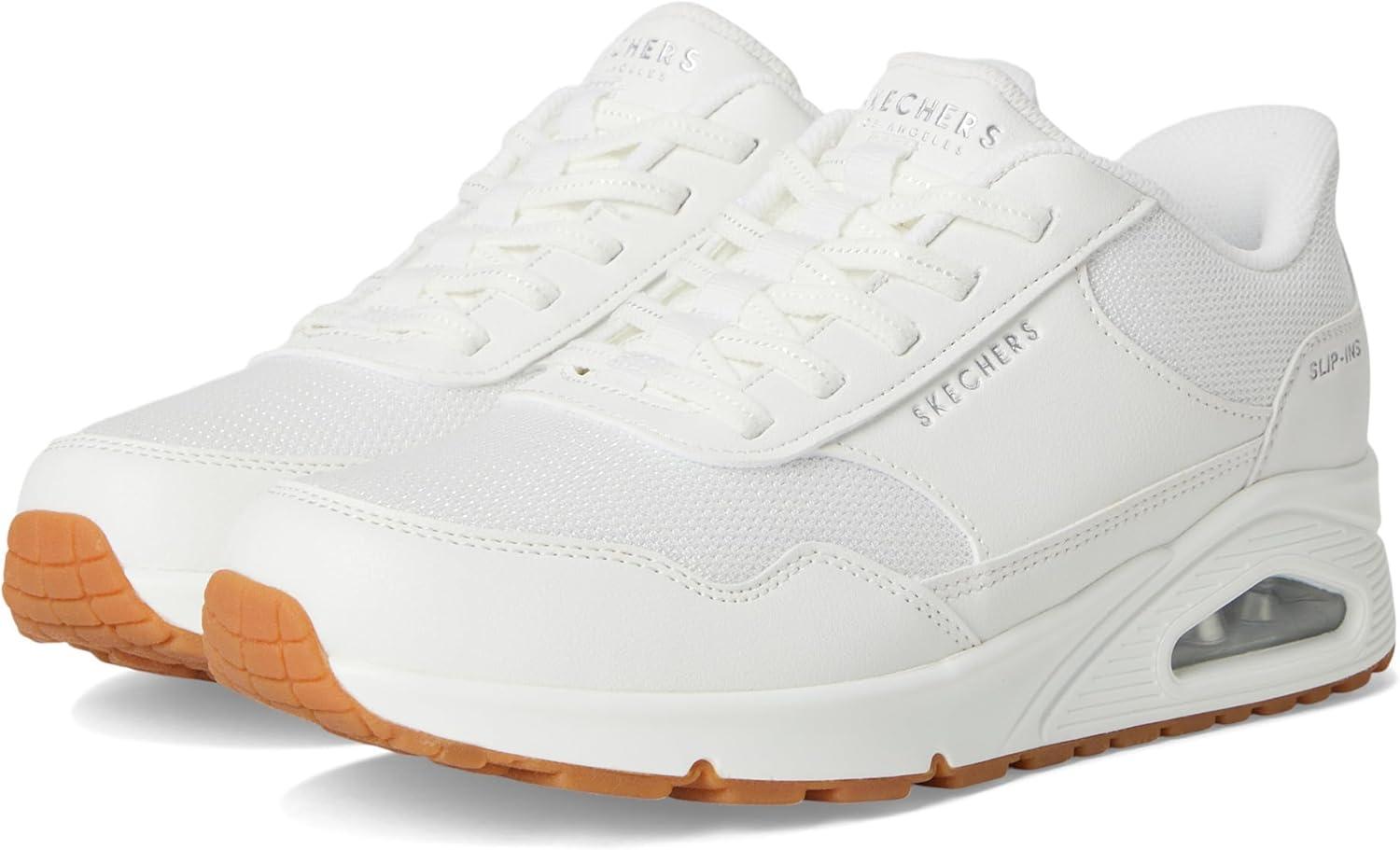imageSkechers Womens UnoNight Shades Sneaker AirCooled Memory Foam SkechAir Midsole Durabuck UpperWhite Banksia