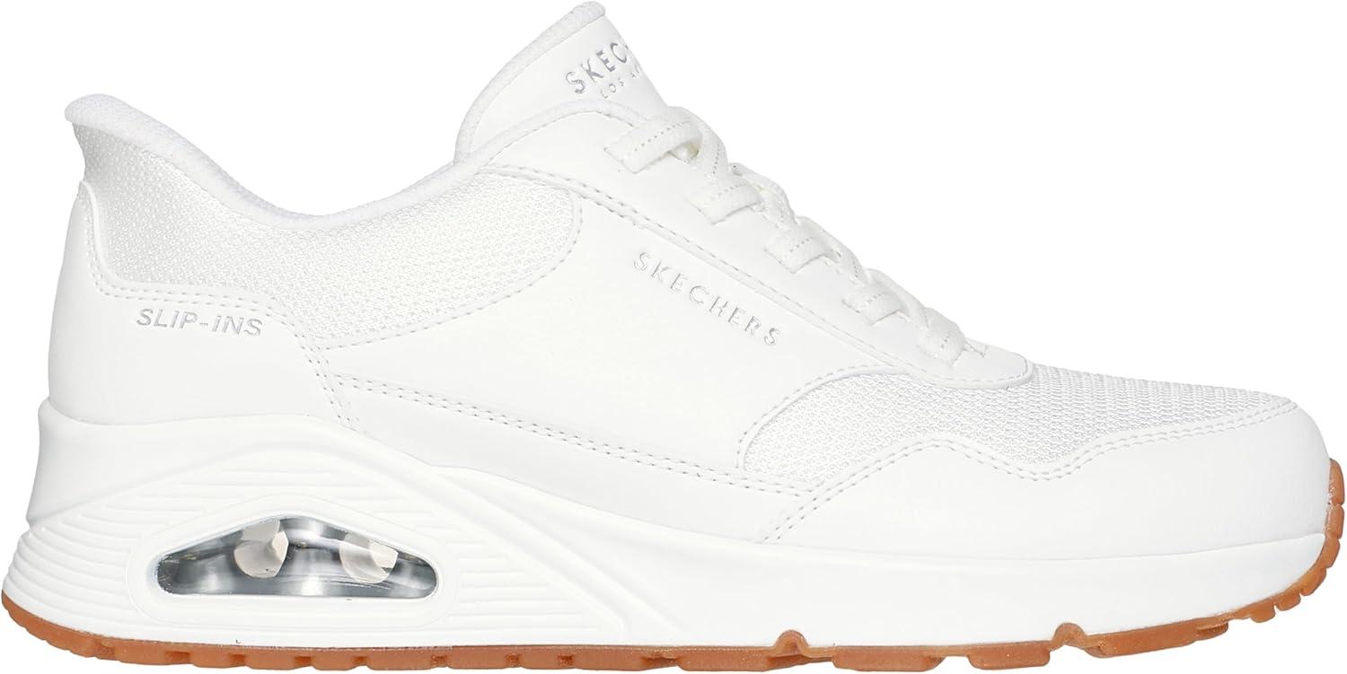 imageSkechers Womens UnoNight Shades Sneaker AirCooled Memory Foam SkechAir Midsole Durabuck UpperWhite Banksia