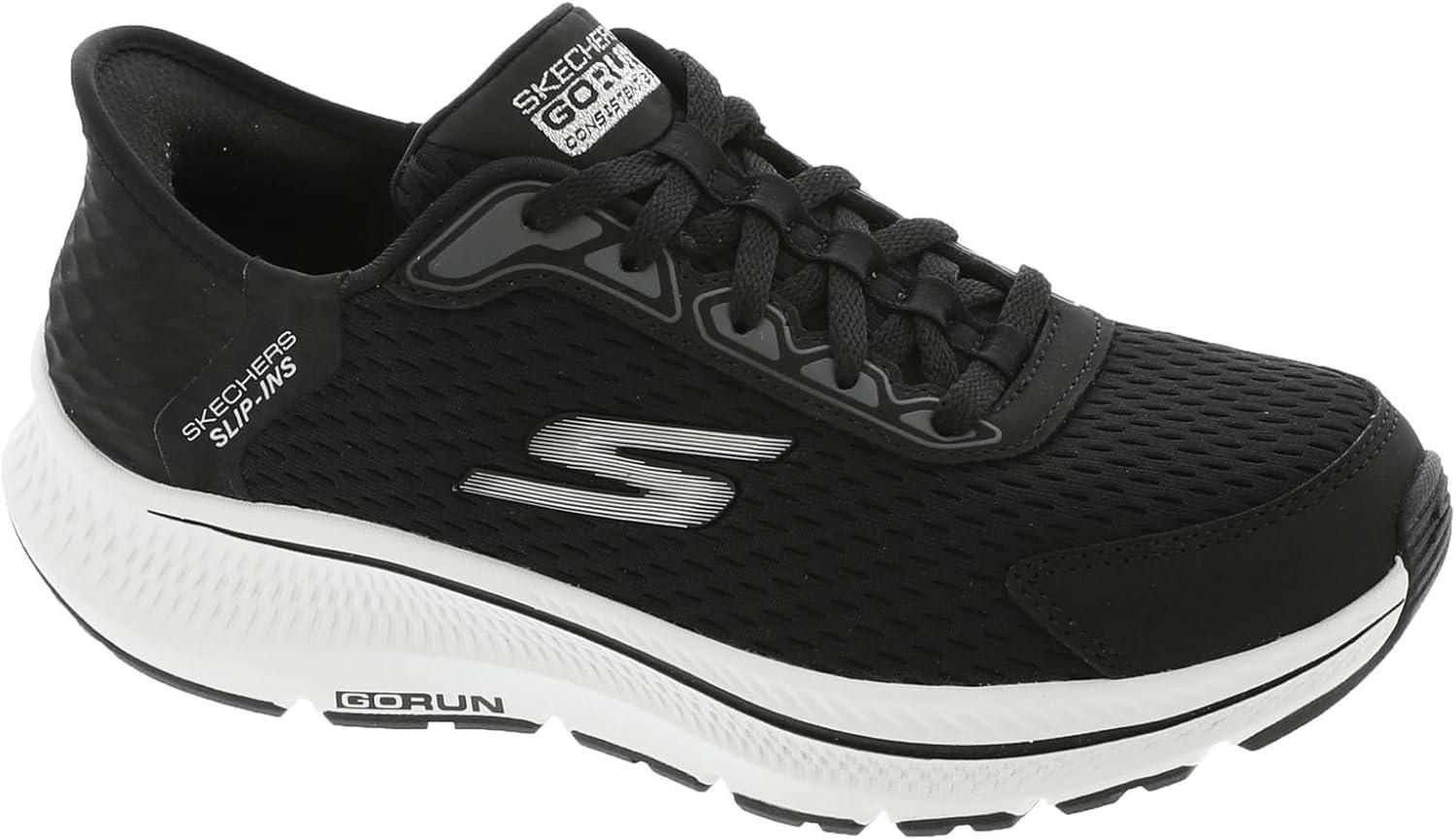 imageSkechers Womens Womens Hands Free Slipins Go Run Consistent 20 Endure SneakerBlackSilver