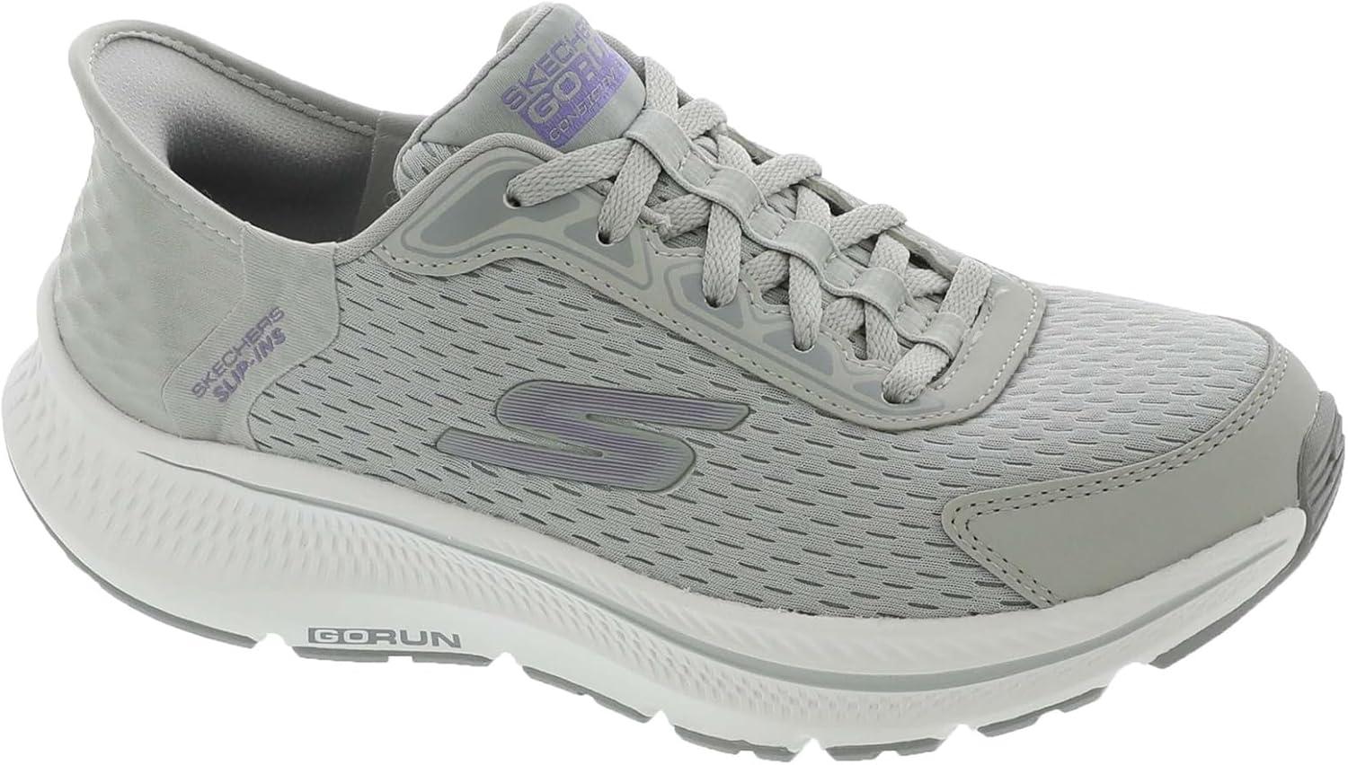 imageSkechers Womens Womens Hands Free Slipins Go Run Consistent 20 Endure SneakerGrayLavender