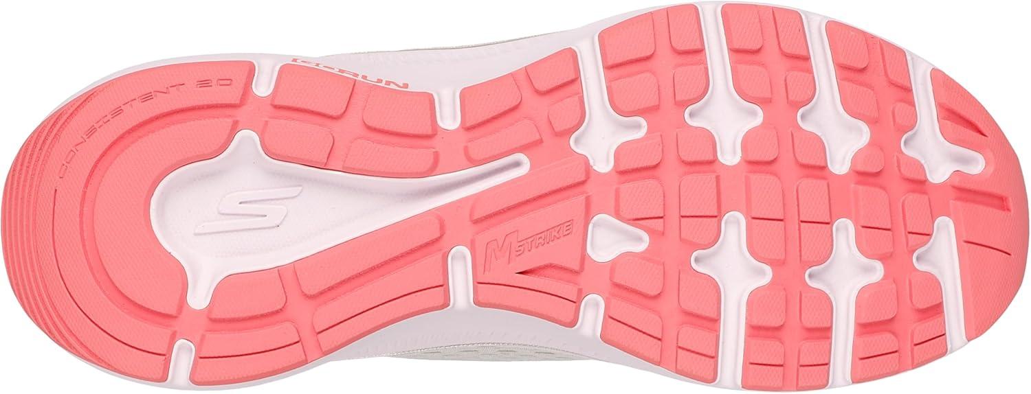 imageSkechers Womens Womens Hands Free Slipins Go Run Consistent 20 Endure SneakerNatural Textile Lt Pink Trim