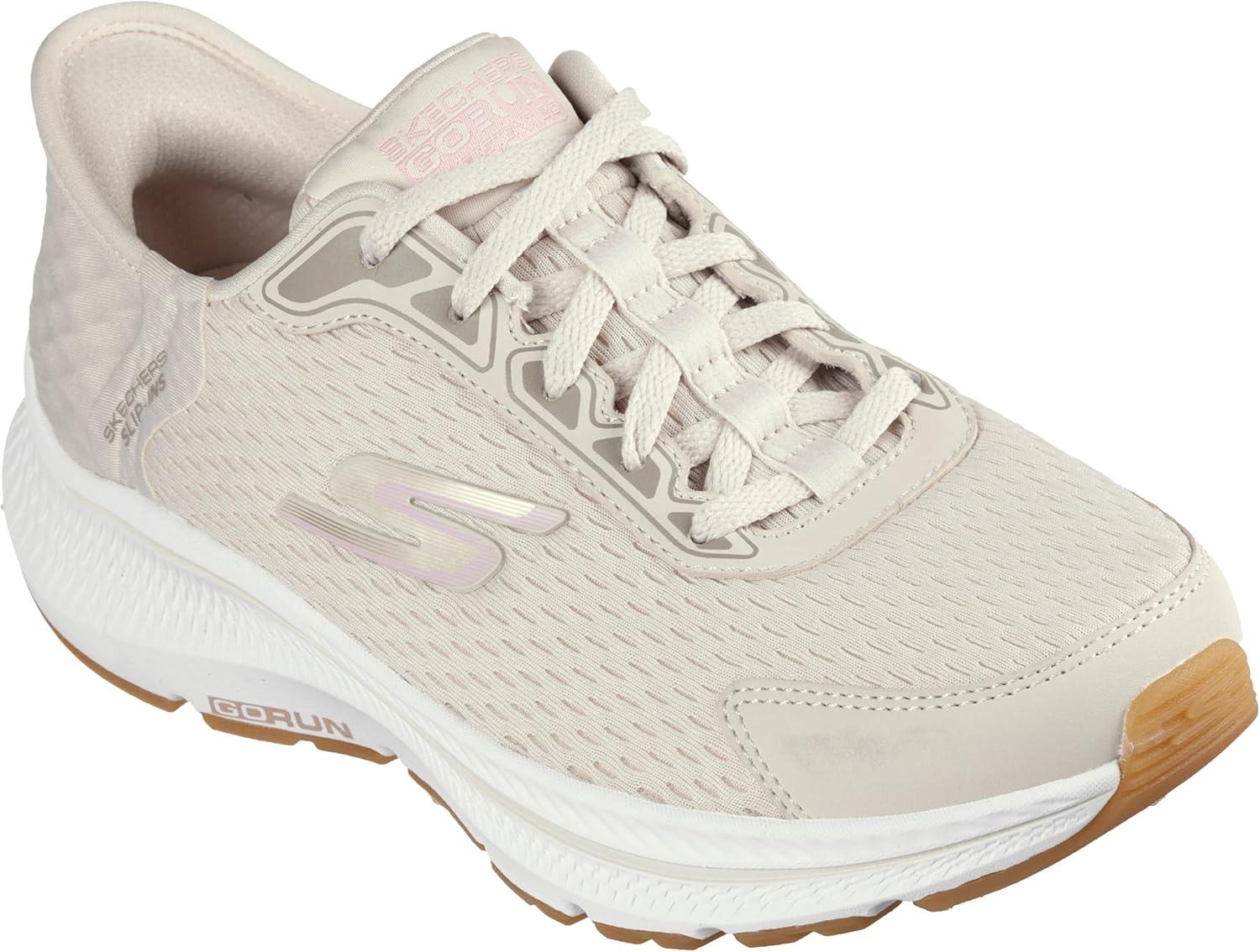 imageSkechers Womens Womens Hands Free Slipins Go Run Consistent 20 Endure SneakerNaturalPink