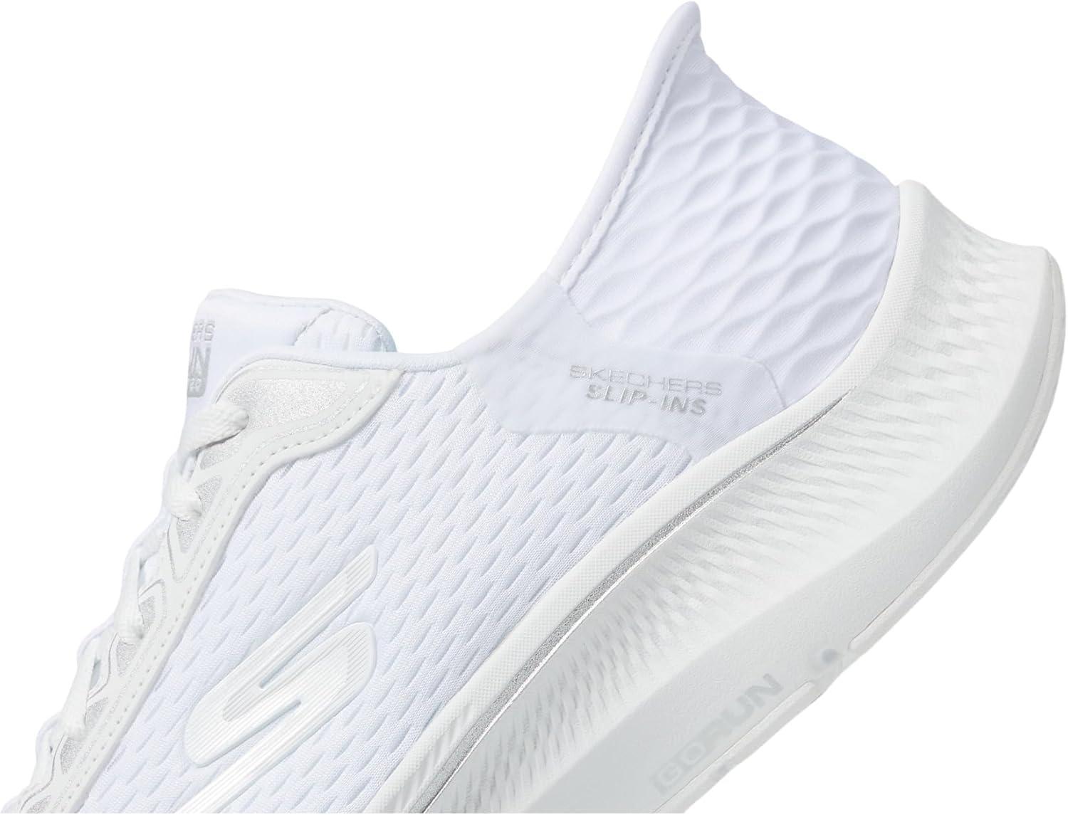 imageSkechers Womens Womens Hands Free Slipins Go Run Consistent 20 Endure SneakerWhiteSilver