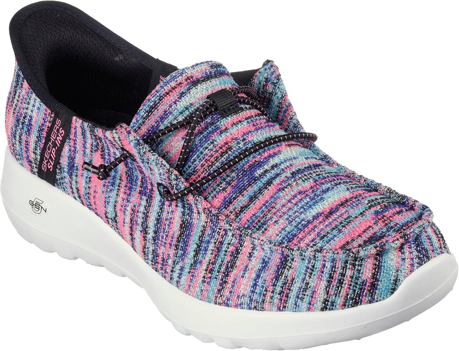 imageSkechers Womens Womens Hands Free Slipins Go Walk Joy Moc Toe Casual ShoeBlackMulti