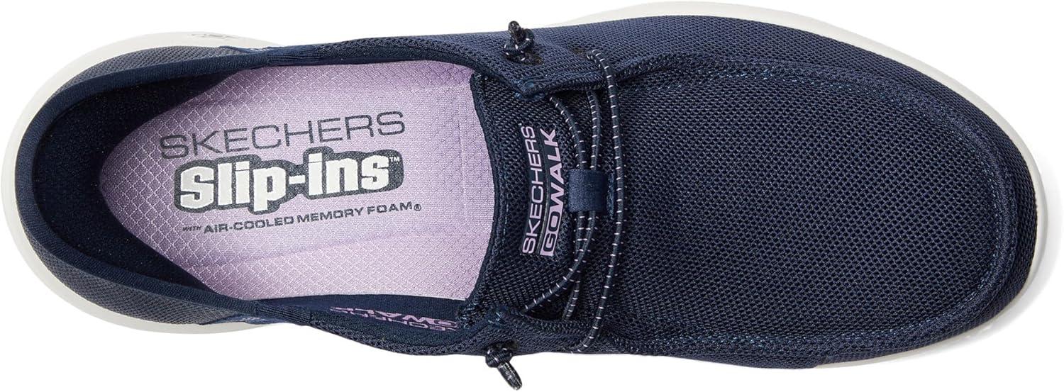 imageSkechers Womens Womens Hands Free Slipins Go Walk Joy Moc Toe Casual ShoeNavyLavender