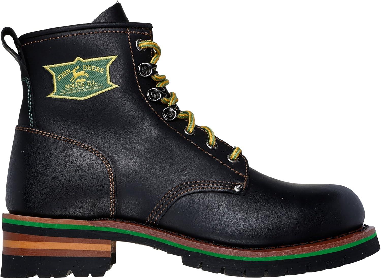 imageSkechers mens John Deere Cascades Leather Laceup Work BootsBlack