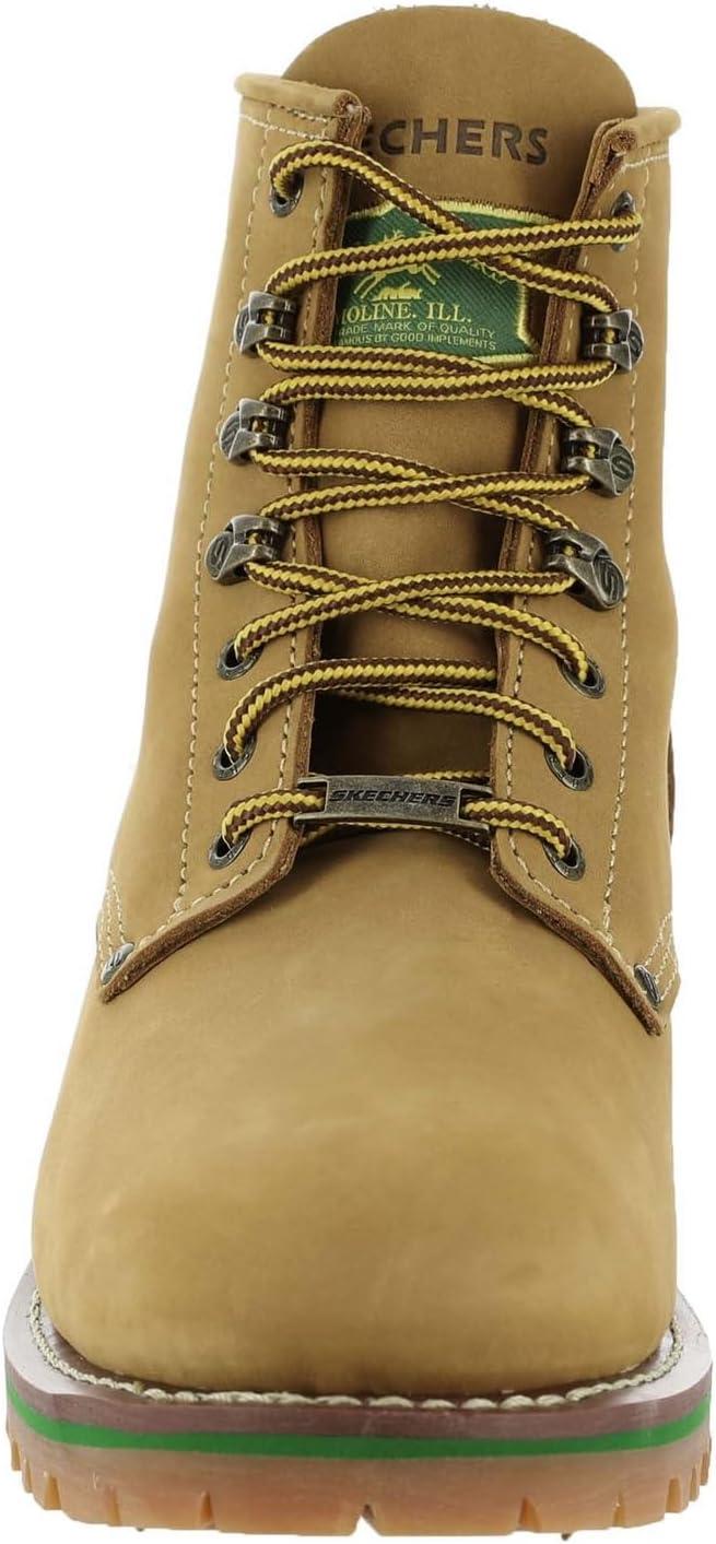 imageSkechers mens John Deere Cascades Leather Laceup Work BootsWheatNatural