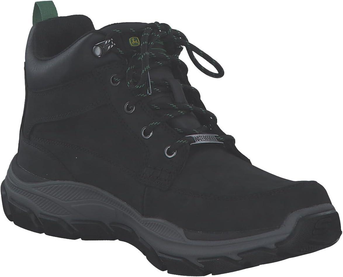imageSkechers mens John Deere Respected Landin Waterproof Mid Top Leather Lace Up BootsBlack