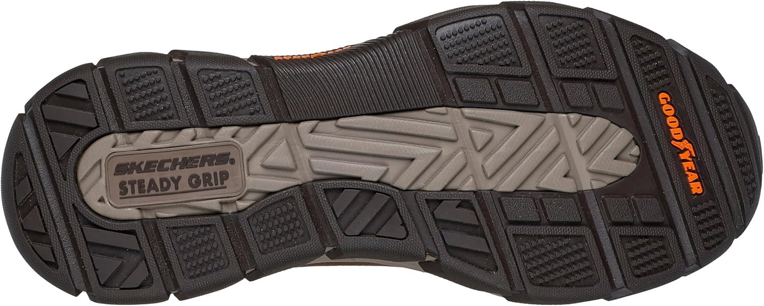 imageSkechers mens John Deere Respected Landin Waterproof Mid Top Leather Lace Up BootsDark Brown