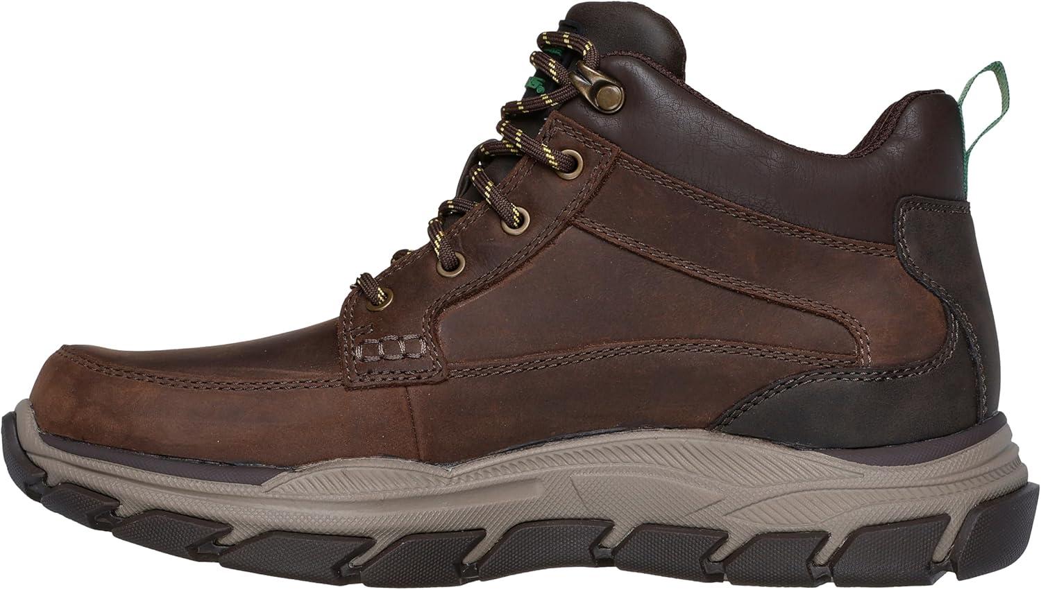 imageSkechers mens John Deere Respected Landin Waterproof Mid Top Leather Lace Up BootsDark Brown