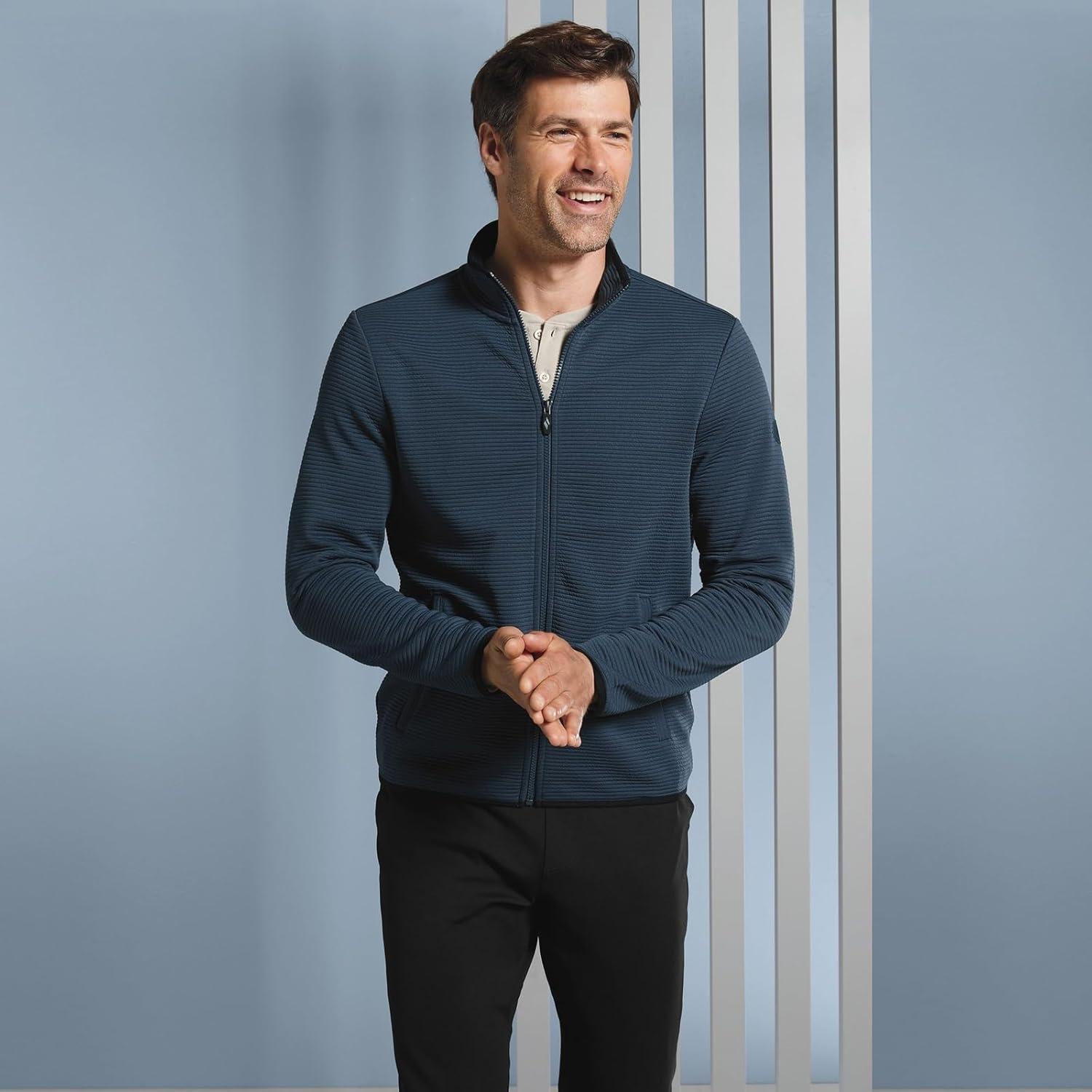 imageSkechers mens The Hoodless Hoodie Ottoman JacketBlue Nights