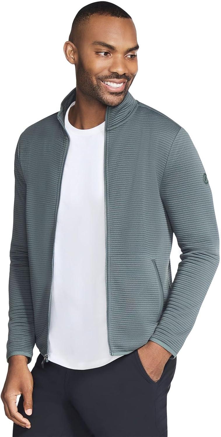 imageSkechers mens The Hoodless Hoodie Ottoman JacketLive Moss Pigeon