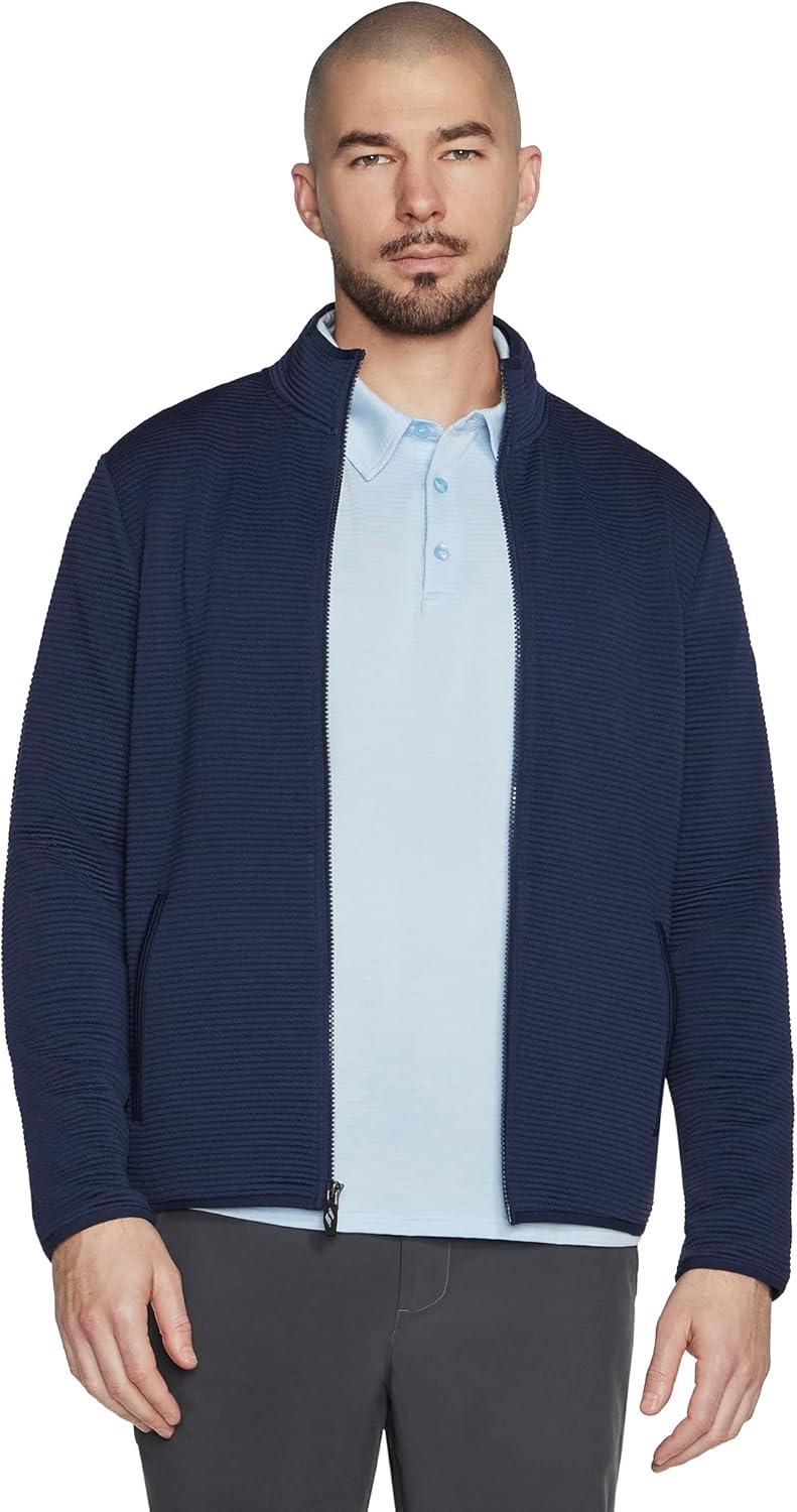 imageSkechers mens The Hoodless Hoodie Ottoman JacketNavy